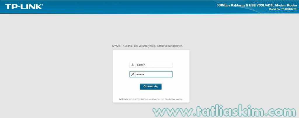 Tp Link Td W9970 Modem Sifresi Nedir Nasil Degistirilir Tatli