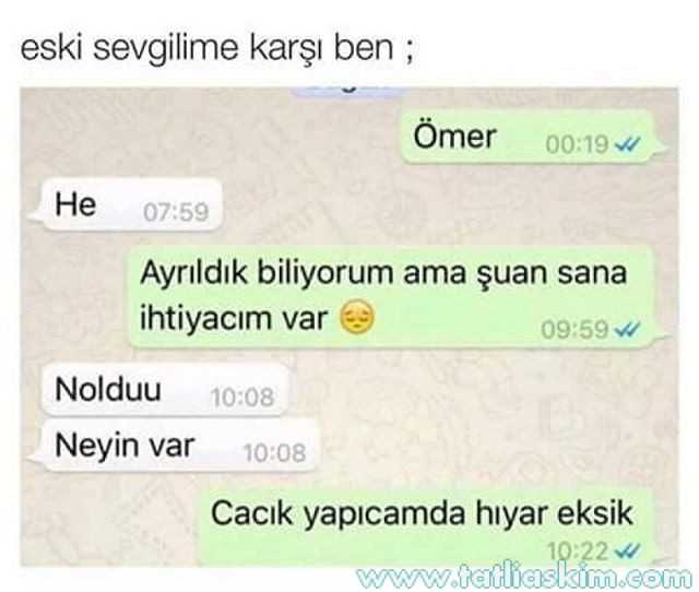 Whatsapp Eski Sevgili Konuşmaları ve Sözleri