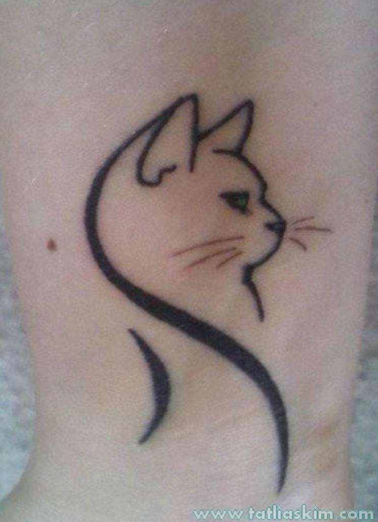 kolay çizilebilen kedi dövmesi